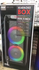 Bts Shop BTS-2175 10X2 inch Wireless Subwoofer Bluetooth Speaker with Rechargeable Wireless karaoke Mic