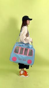 Smart Pets Breathable Portable Large-Capacity Dual-Purpose Detachable Foldable Portable Travel Pet Trolley Bag