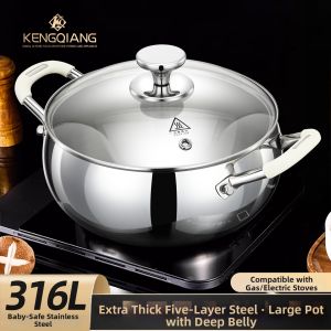 RONGCHUAN | Home Induction Stove Specialized Hot Pot 316 Stainless Steel