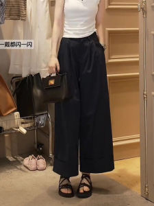 Quần Ống Rộng Cạp Cao Oajer Phong Cách Hàn Quốc Mùa Hè Quần Dài Thường Ngày Cho Nữ Quần Dài Thoải Mái