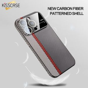 Kisscsae sợi carbon Vỏ điện thoại họa tiết Cho Iphone15 14Promax tấm dán bảo vệ ống kính vỏ bảo vệ camera vỏ lưng chống sốc Cho Apple15 Pro Max 14 Cộng Với 13 12