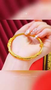 Vòng Tay Hoa Lá  Vàng 18K  Phong Cách Nhẹ Nhàng Sang Trọng Đằm Thắm VTVANGHOALALEO1
