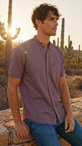 camel active Mens Outdoor Casual Regular Fit Short Sleeve Shirt - Multicolour 9-102X26SLD1897