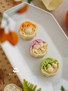 Retro ทองแดงเหรียญรูปแบบ Mooncake แม่พิมพ์สําหรับเทศกาลกลางฤดูใบไม้ร่วง Amagour 50g 75g เหมาะสําหรับเบเกอรี่และ DIY เครื่องมือทําอาหาร