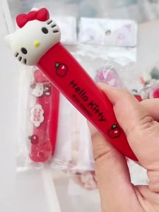 Sanrio Hello Kitty Kuromi Cinnamoroll Có Thể Gập Lại Lược Chải Tóc Có Gương Kawaii Massage Dụng Cụ Tạo Kiểu Tóc Cho Nữ Quà Tặng