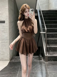 Y6Y | Đầm Ngắn Phong Cách Pháp Cổ Điển Không Tay Quai Dây