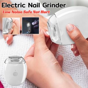 Electric Nail Grinder Low-Noise Electric Nail Grinder Luminous Lighting Nail Sharpener Usb Rechargeable For Baby 【家有婴儿老人必备】电动磨甲器