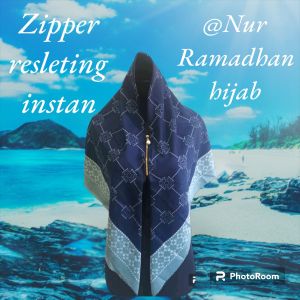 HIJAB INSTAN ZIPPER RESLETING TERBARU MOTIF FINISHING LASER CUT KUALITAS/BAHAN ADEM SUPER VOAL PREMIUM/ JILBAB /KERUDUNG /INSTAN/TAMPIL ELGAN/ ADEM