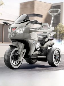 Rechargeable Electric Tricycle Motorcycle Toy for Boys And Girls Baby Push Car Toy with Dual Drive Childrens Vehicle Toy