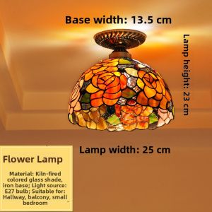 YIXUAN | Elegant European Vintage Glass Ceiling Light