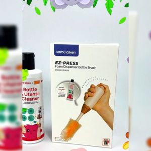 Samu Giken Baby Bottle Brush & Utensil Cleaner | Berus Botol Bayi & Pembersih Perkakas -Model: BRUSH-EZPRES