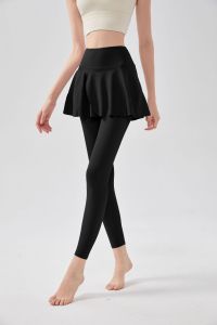 High-Waist Fitness Pants Womens Running Yoga Skirt Pants Quick-Drying Butt-Lifting Sports Wear Long Trousers Outerwear