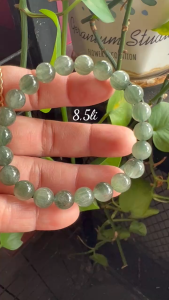 Vòng Tay Nữ Đá Thạch Anh Tóc Xanh Tự Nhiên 85li 85mm đẹp màu xanh nhẹ tươi hợp nữ Mạng Thủy mạng Mộc mạng Hỏa đeo có 850k ạ