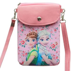 Tas selempang Frozen anak perempuan / Frozen Sling Bag Bisa Untuk HP dan Dompet Material Spon Dop Desain Kucing Klip Warna Pink Dan Merah - Lazada