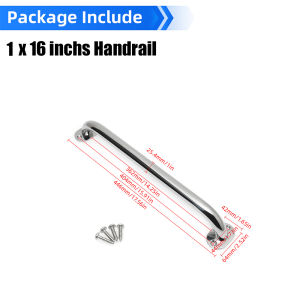 RYSJM | 1/2pcs Boat Grab Handle Handrail 9/12/16inch Stainless Steel Anti Slip Handrails RV Bathroom Marine Hardware Accessories