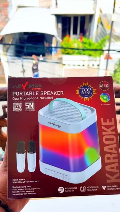Advance Speaker AS-130 Speaker Portable Karaoke Bluetooth Free 2 Mic