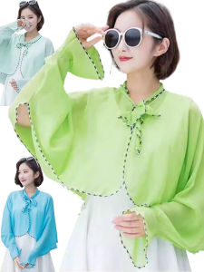 Thin Coat Tops Sun Protection Clothing Cape Cycling Driving Chiffon Shirt UV Protection Sun Protection Variety Shawl Cape