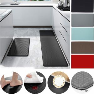 Soft Thick Kitchen Mats Oil Proof Floor Mat Kitchen Carpet Kitchen Rug Anti Slip Waterproof Mat Rugs PVC HU2-2519