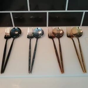 เครื่องสำอาง สินค้าเกรด B ส่วนตำหนัง ช้อนเกาหลี ส้อมเกาหลี 21cm สแตนเลสแท้ คุณภาพดี มีน้ำหนัก