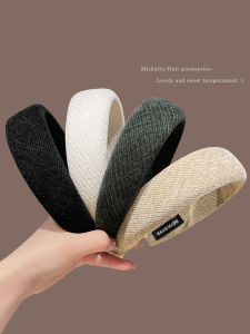 Elegant Wide-Brim Sponge Hairband Womens Styling Headband Versatile Outgoing Hair Accessory Retro Style Fashionable Hairpin