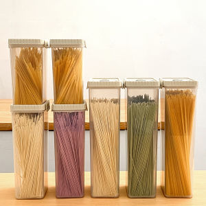 Transparent Plastic Food Storage Box With Handle Moisture-Proof Sealed Storage Container For Noodles Grain Kitchen Crisper Box