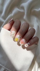 NAILCO | 10pcs 3D Cupcake Handmade Nails Polka Dot Cat-Eye Cute Bear Press on Nail Short Square False Nail for Women&Girl Fake Nail Tips