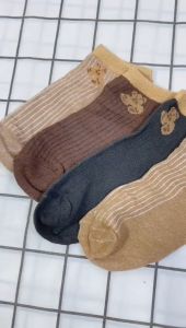 Murah Banget - Kaos Kaki Pendek Semata Kaki Motif Beruang / Kaos Kaki Pendek Wanita / Ankle Socks Korean Model Simple Cute