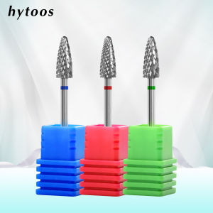 HYTOOS Carbide Nail Drill Bits Professional 5mm Flame Bit for Gel Polish Removal Durable Manicure Tools for Nail Techs & DIY
