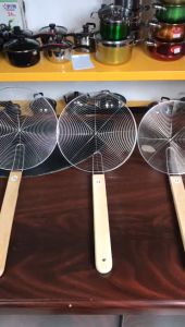 TERMURAH Serok Laba-Laba Gagang Kayu PJM130-132 & Saringan Serbaguna Stainless