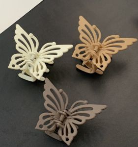 Butterfly Large Hair Claw Elegant Elegance Cut Out Barrettes Matte Black Shark Clip Back Head Ponytail and Updo Hair Accessories