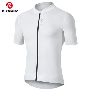 x-tiger | X-TIGER Short Sleeve Cycling Jersey Breathable Quick Dry Road MTB Bike Top 3 Pockets Anti-slip Silicone Hem Summer Cycling Shirt