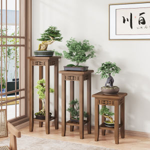 Retro Solid Wood Chinese Style Indoor Flower Stand