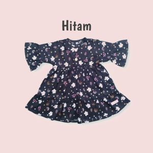 Baju Dress bayi prempuan 0 6 bln 1 2 3 tahun lucu bahan rayon adem bunga bunga