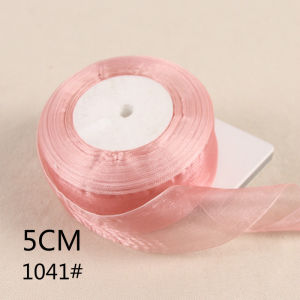 12mm-50mm Coral Pink Organza Ribbon Party Home Wedding Decoration Gift Wrapping Christmas Birthday DIY Material Supplies