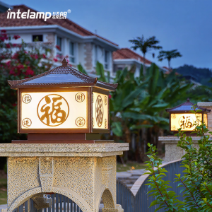 intelamp | Solar Column Light For Gate And Courtyard
