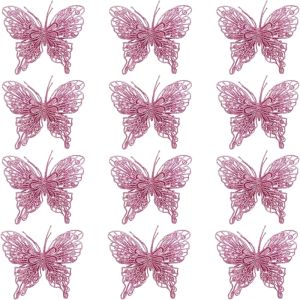 5/10Pcs Butterfly Christmas Decoration Hanging Christmas Tree Ornament for Home Decor 2025 New Year Party Supplies Accessories