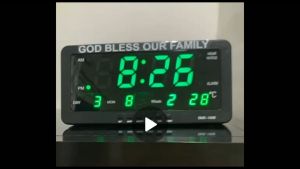 Sonifer Jam Meja & Dinding Digital SMS-1008 LED 21 x 10 cm FREE CUSTOM NAMA