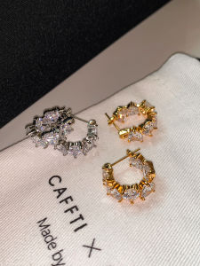 CAFFTI | Gorgeous Sparkling Zircon Heart Shaped Earrings
