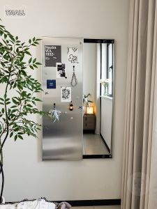 HAOJIUBUJIAN | Magnetic Concealed Sliding Full Length Mirror Stainless Steel