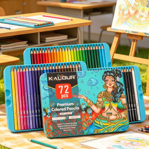72 Professional Oil Colored Pencils Artist Pencils Set for Coloring Books Premium for Artist Sketching Drawing Pencil School