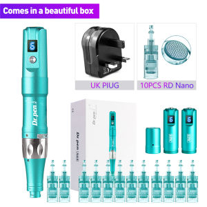 Authentic Dr. Pen A6S Micro Skin Pen With 12 PCS 0.25mm Needles Electric Wireless Derma Pens Home Use Face Body Skin Care Kit