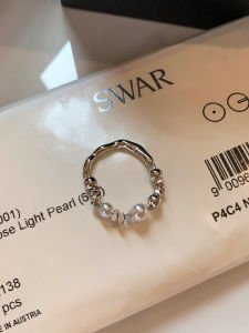 CAFFTI | Australian White Pearl Stretch Ring for Women Spring and Summer Unique Design Fashionable