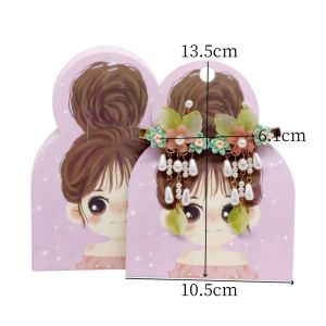 50CARD Cute Little Girl Avatar Hairpin Card Multiple Sizes