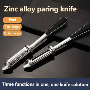 Paring Knife 3 in 1 Multi-function Peeler Vegetable Peeler Multifunctional Stainless Steel kitchen peeler with shredder slicer set for vegetable PeelerHandle for Potatoes Carrots Apples Pears Stainless Steel Vegetable Peeler for Potato