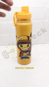 Stainless Steel Cosplaying Pikachu Tumbler w/ Tea Strainer One Piece Pokemon Demon Slayer Hoodie God of War