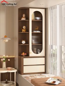 QIANGXIANG | Tủ Lưu Trữ Cửa Sổ Kệ Sách Góc