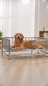 Super Durable Stainless Steel Dog Bed Off-the-ground Moisture-proof Pet Bed for Large Medium Small Dogs Comfortable Dog Nest