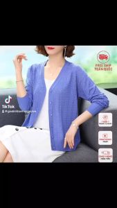 Áo Khoác Len Cardigan Nữ Tay Dài Cổ Chữ V Hàn Quốc Cho Nữ