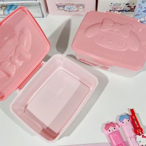 Sanrio Hello Kitty Giai Điệu Hộp Bảo Quản Hoạt Hình Kt Cat Flip Cover Cho Tăm Bông Kẹp Tóc Băng Hỗ Trợ Văn Phòng Phẩm Người Tổ Chức Quà Tặng