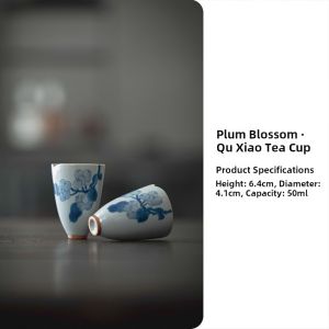 Hand-Painted Loquat Ceramic Tea Cup Gongfu Tea Set from China Retro Style Tea Drinking Cup for Tea Room Dining Utensils